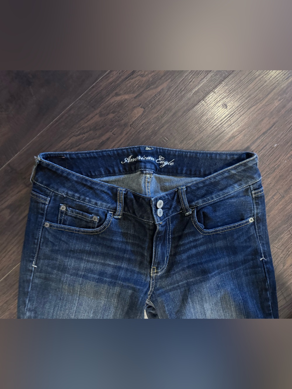 American Eagle Outfitters Dark Blue Bootcut Jeans - Picture 2 of 5